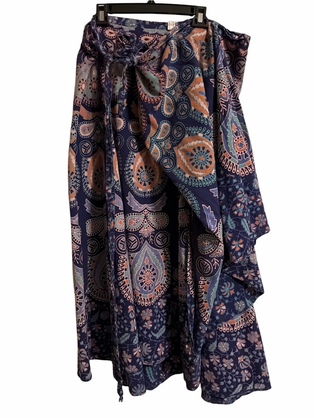 Sari (Saree) Indian Handmade Wrap🥻100% Cotton Goddess size (14-32) Navy Owl 🦉